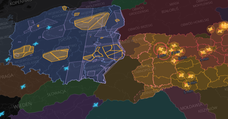 Strażnik: mapa ostrzeżeń dla polskiej przestrzeni powietrznej