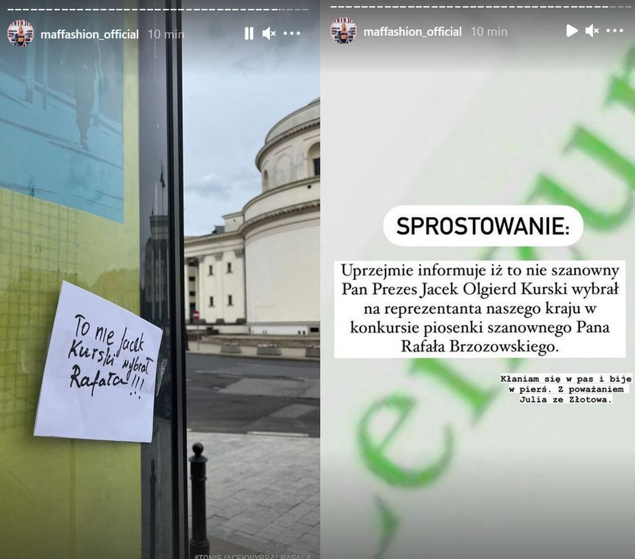 Maffashion prostuje swoje InstaStories