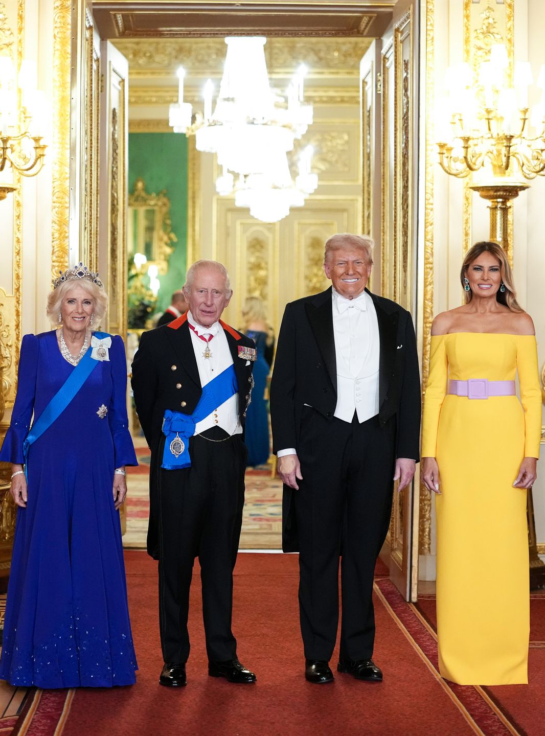 królowa Camilla, król Karol, Donald Trump, Melania Trump
