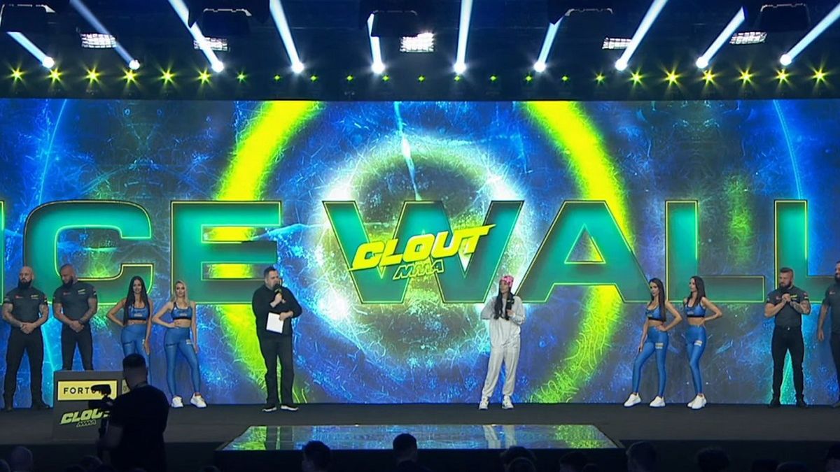 Kadr z konferencji Clout MMA