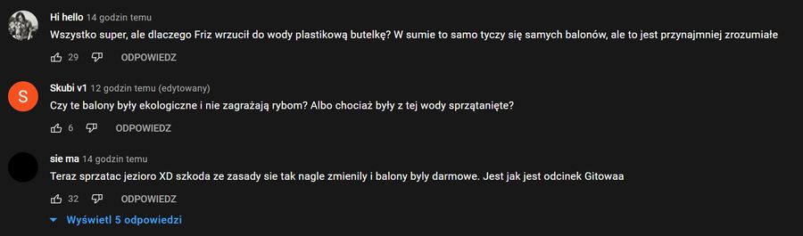 Społeczność doszukała się problemu we wrzucaniu balonów do wody