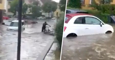 Potężna ulewa w Niemczech. Woda porywała auta. Teraz zbliża się do Polski