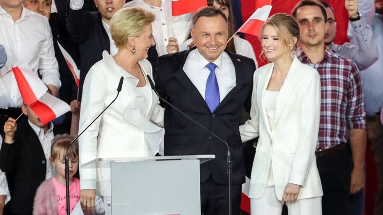 Andrzej Duda podczas wieczoru wyborczego w Pułtusku