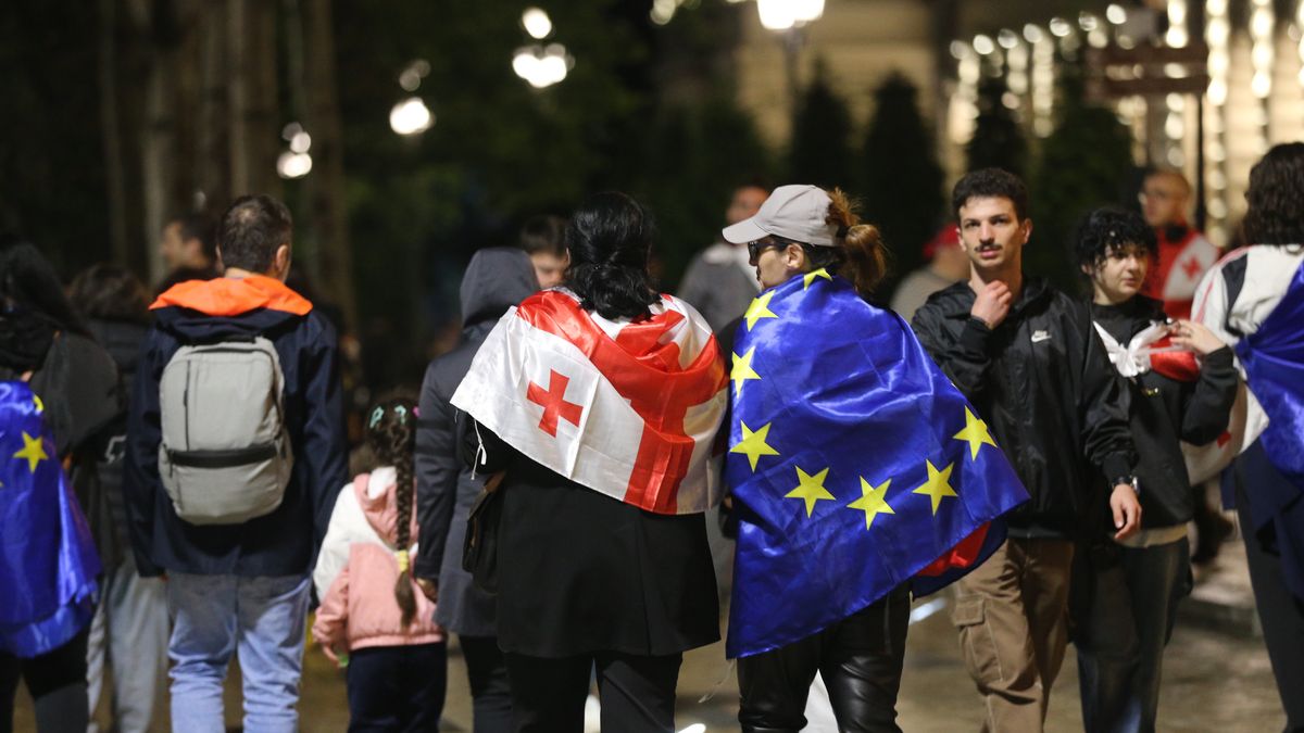 Protestujący w Tbilisi przeciwko ustawie o "agentach zagranicznych"