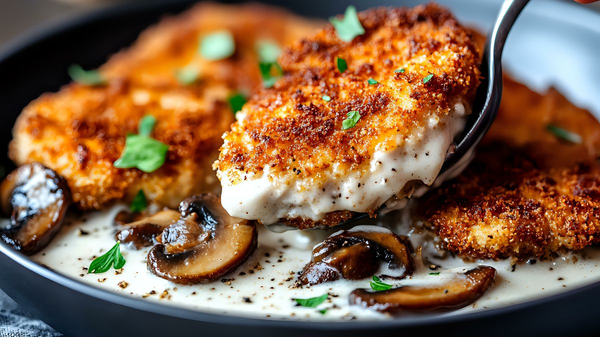 Takie kotleciki można podać z sosem pieczarkowym 