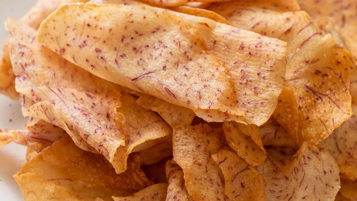 Taro świetnie nadaje się na chipsy i frytki