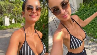 Pozbawiona makijażu Klaudia El Dursi włącza "wakacyjny tryb", przechadzając się w tropikach w bikini (ZDJĘCIA)
