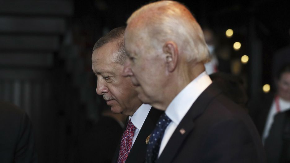 Prezydent Turcji Recep Erdogan i prezydent Stanów Zjednoczonych Joe Biden

