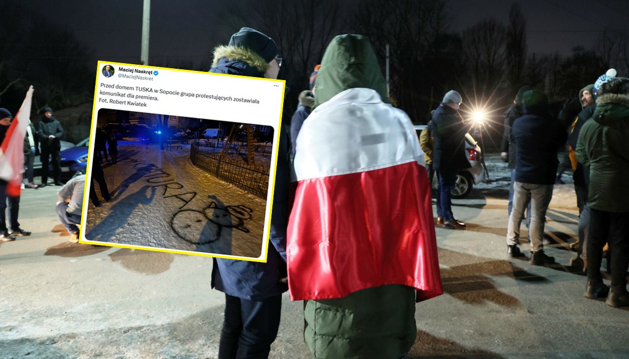 Zapalili znicze przed domem Tuska. Interweniowała policja 