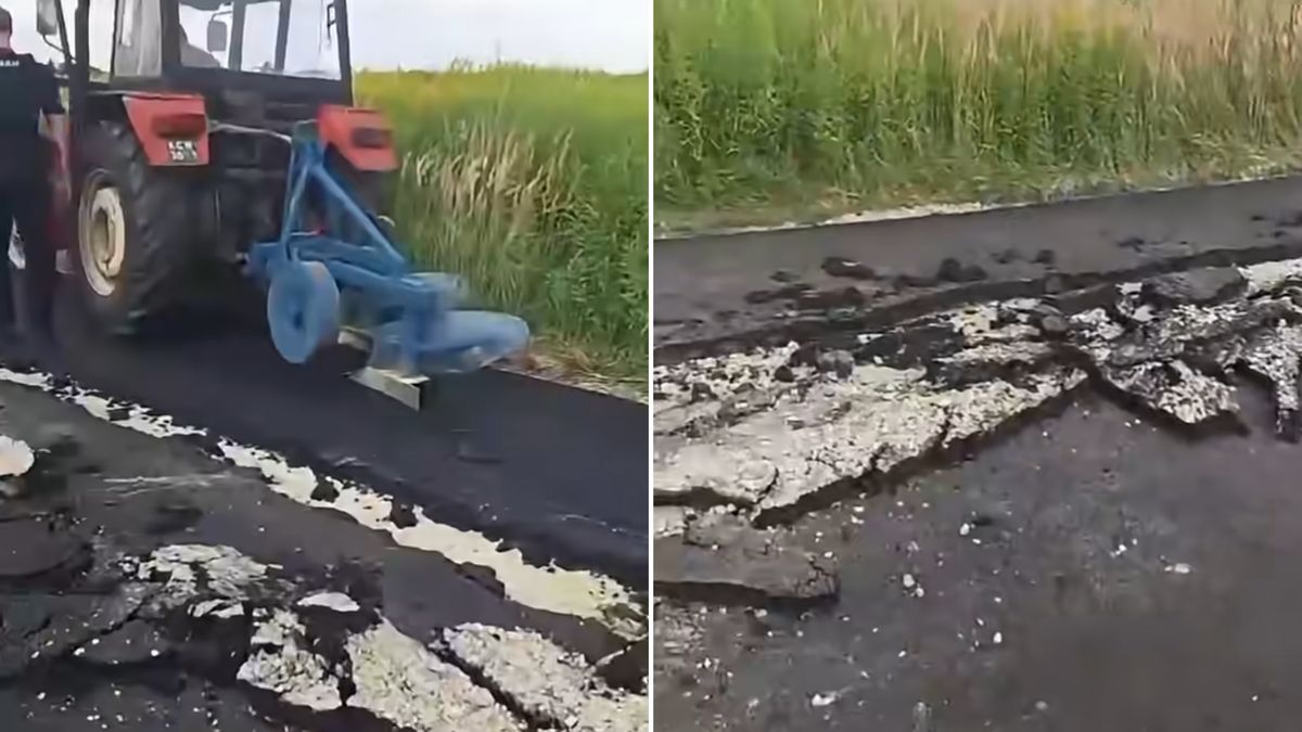 Zaorał asfalt. Ujawnili, jak wybryk tłumaczył rolnik.