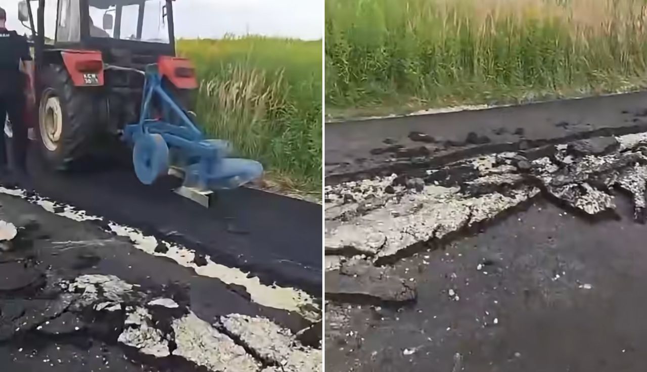 60-letni rolnik zaorał asfalt. Ujawnili jego tłumaczenia