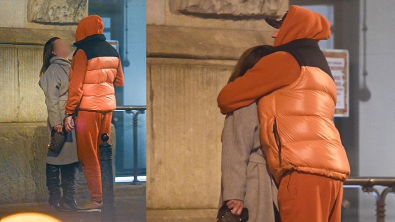 Robert Kochanek migdali się na ulicy z szatynką 