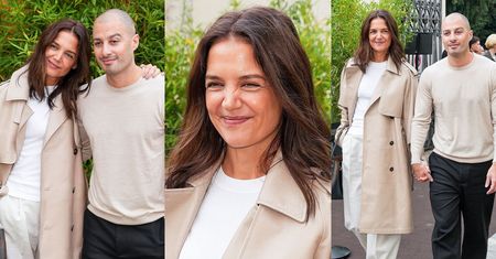 Uradowana Katie Holmes bryluje na pokazie mody z młodszym o DEKADĘ ukochanym. Słodziaki? (ZDJĘCIA)