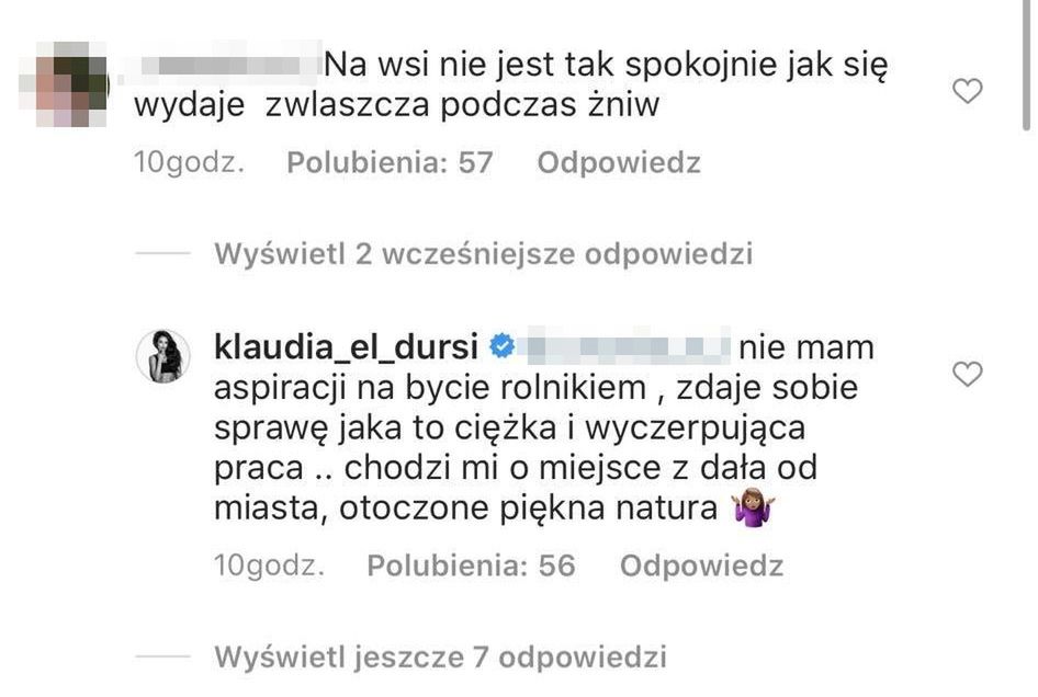 Klaudia El Dursi zachwyca się polską wsią