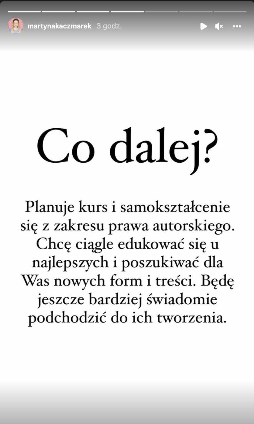 Martyna Kaczmarek kopiowała treści innych twórczyń