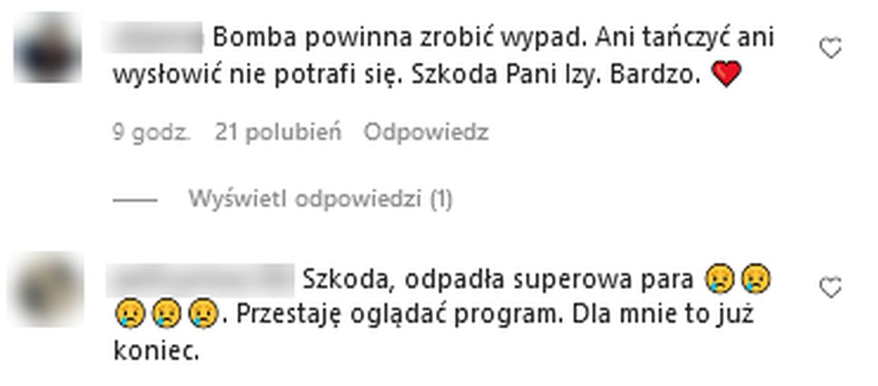 Internauci ubolewają nad odpadnięciem z "Tańca z Gwiazdami" Izabeli Małysz