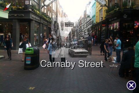 Rzeczywistość rozszerzona przez fotografie z Muzeum Londynu i iPhone'a 4