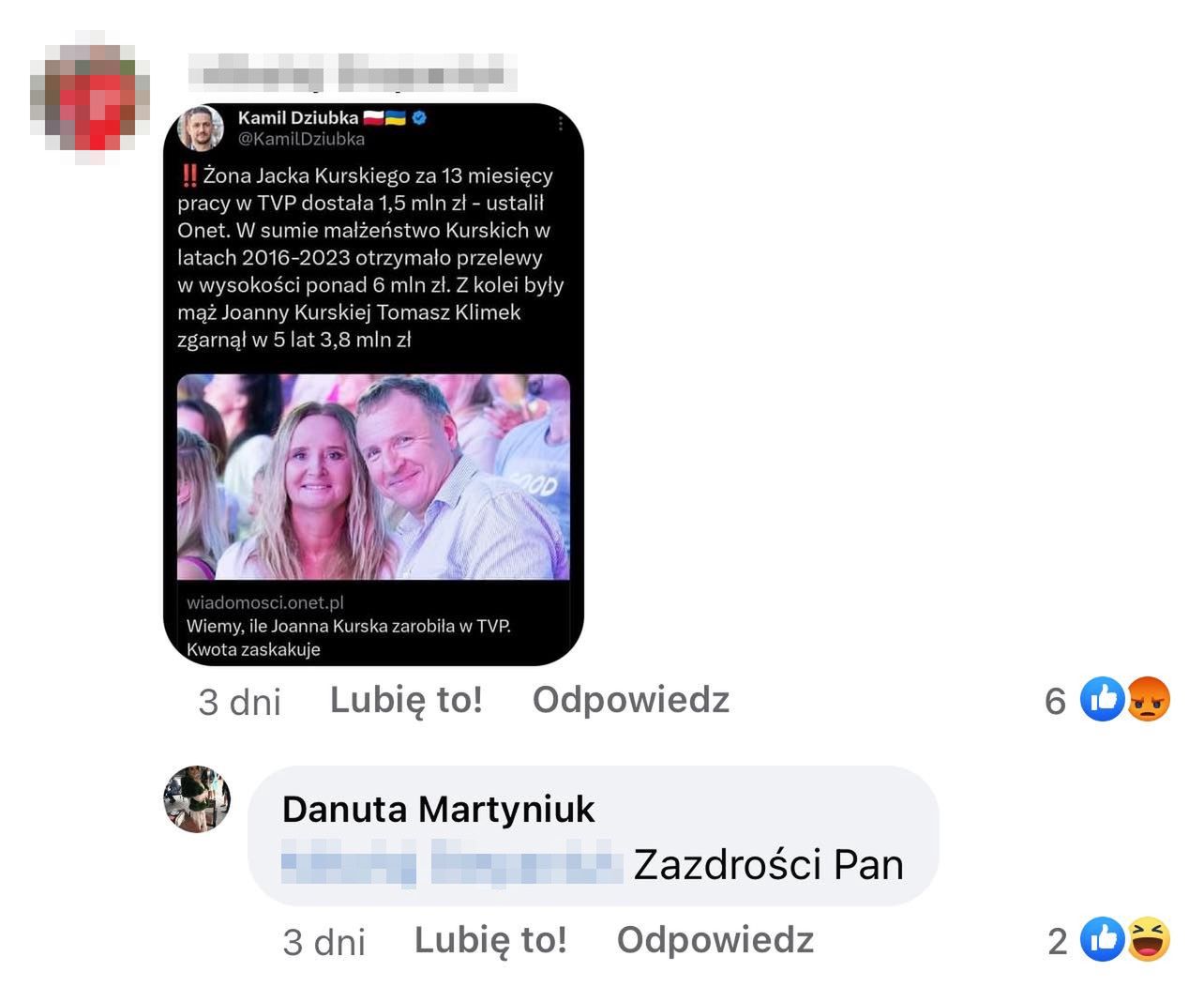 Danuta Martyniuk wdaje się w pyskówki z internautami