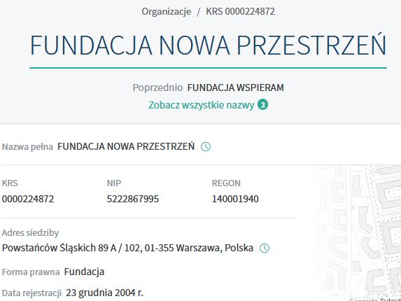 Fundacja postanowiła w styczniu br. zmienić swoją nazwę