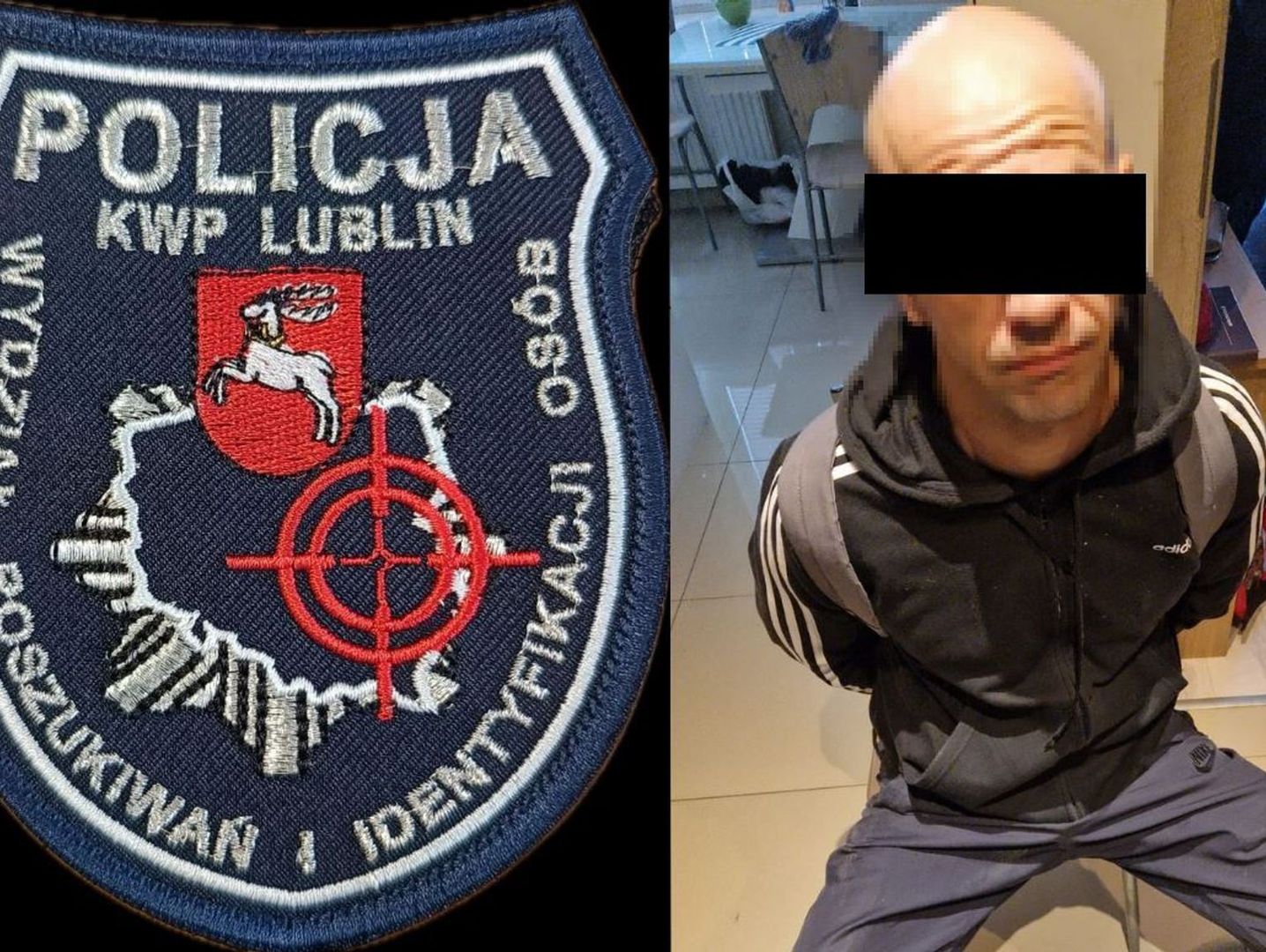 36-latek wytropiony przez "łowców głów". Nie chciał otworzyć drzwi, ale gdy zobaczył strażaków ze sprzętem, zmienił zdanie