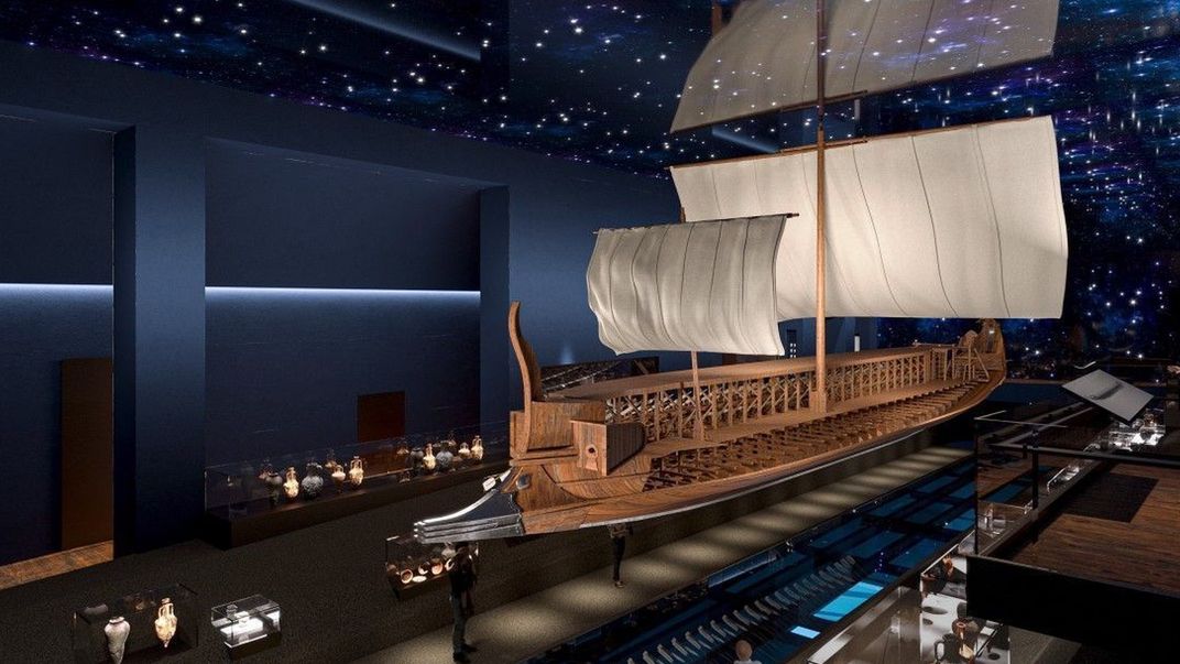 Relika triremy to najbardziej imponujący eksponat muzeum