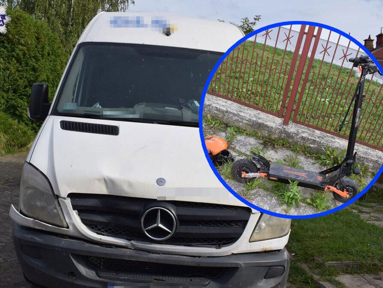 Zamość: 10-latek na hulajnodze elektrycznej zderzył się czołowo z busem. Został zabrany do szpitala