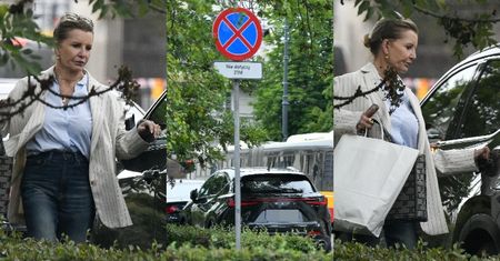 Obładowana torbami Joanna Racewicz mknie do zaparkowanego na zakazie Lexusa ZA ĆWIERĆ MILIONA ZŁOTYCH (ZDJĘCIA)