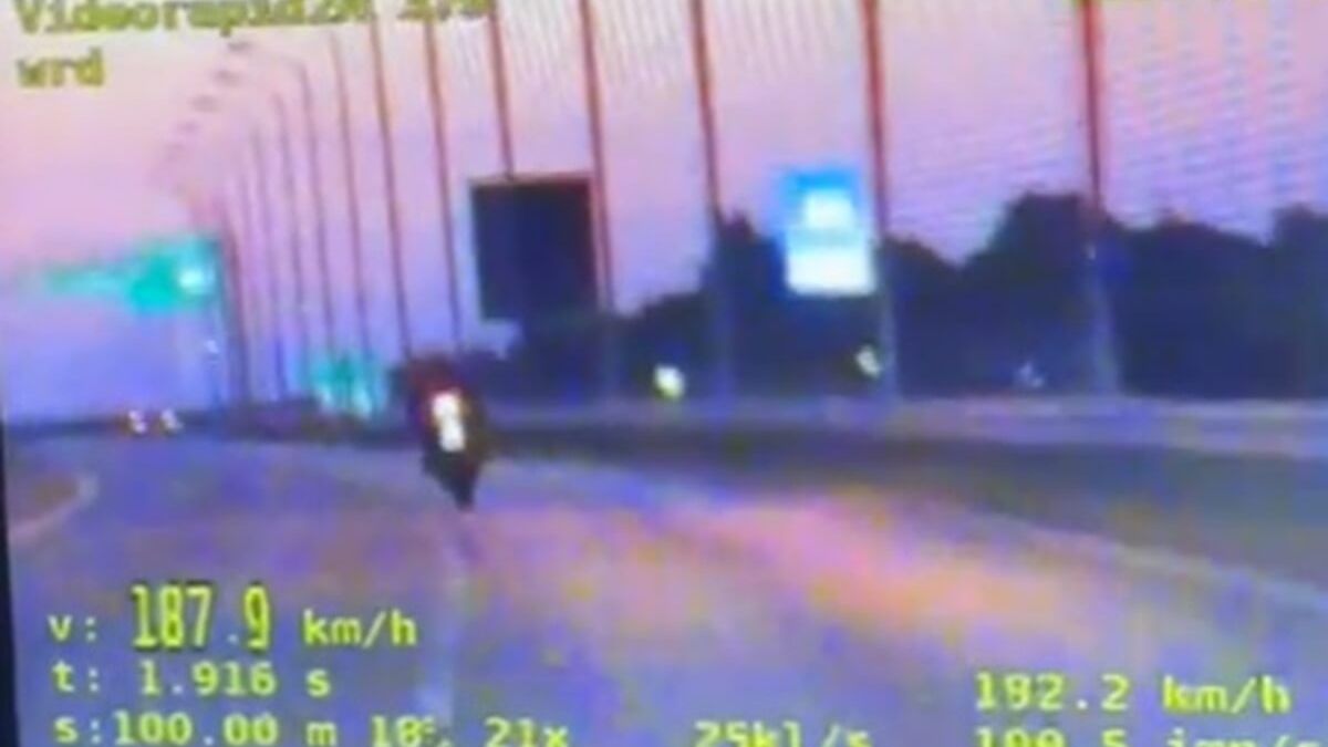 Motocyklista pędzący blisko 190 km/h po ekspresówce