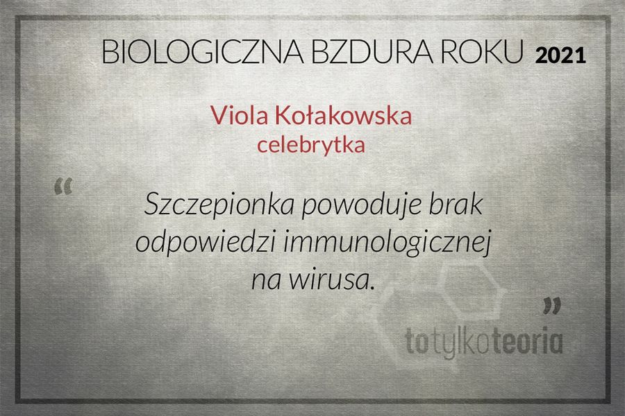 Nominacje do "Biologicznej Bzdury Roku 2021"