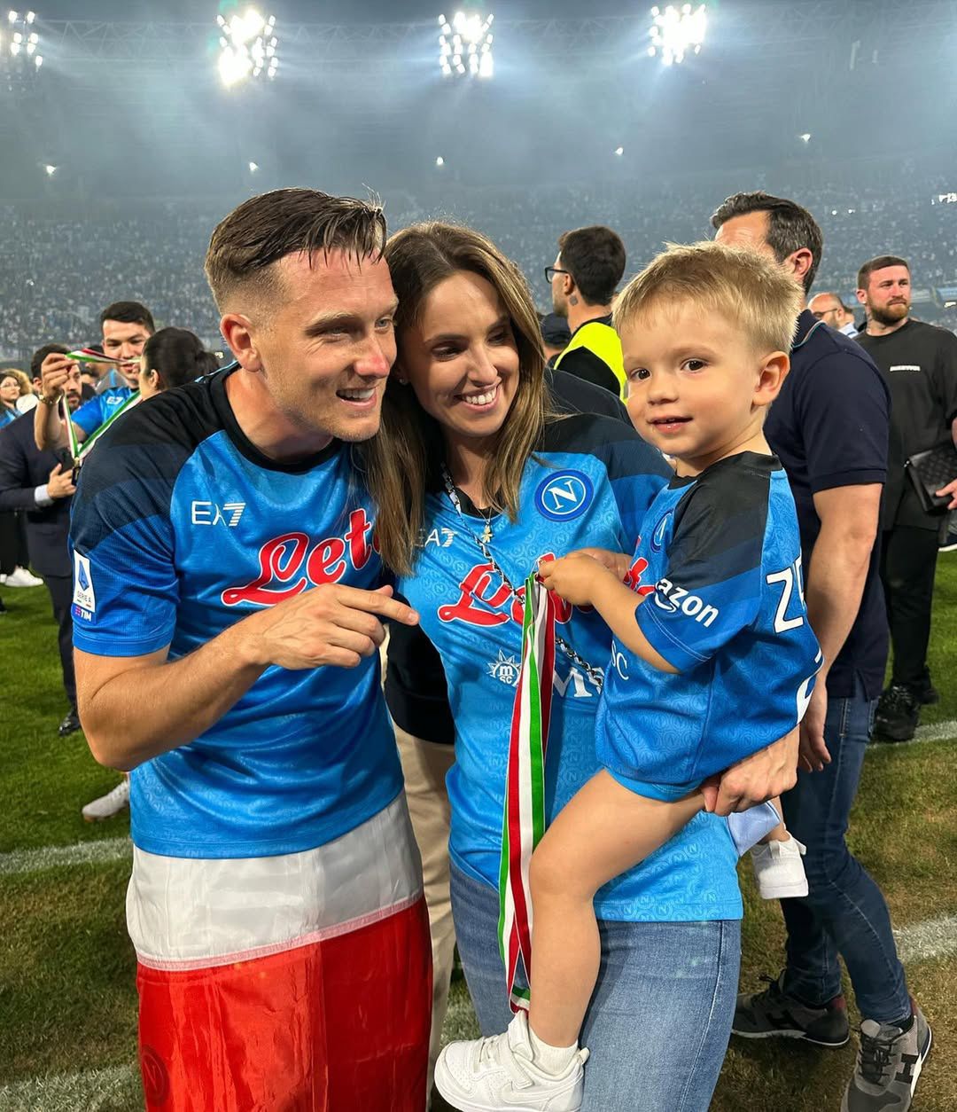 Piotr i Laura Zielińscy z synem