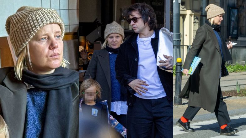 Joanna Kulig z mężem i synem