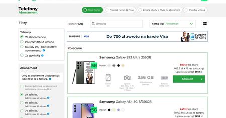 Plus obniża ceny smartfonów z serii Galaxy. Można oszczędzić parę stówek