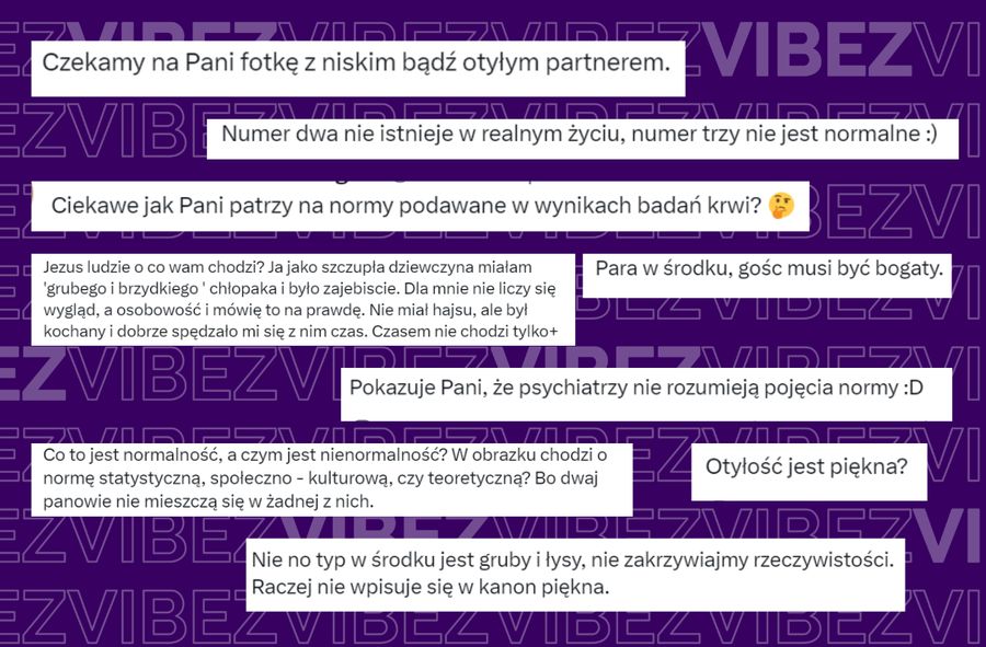 Komentarze pod tweetem Julii Pankiewicz