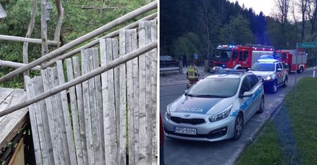 Zawaliły się schody w znanej karczmie. Wielu rannych