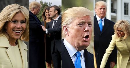 Emmanuel i Brigitte Macron odwiedzili Trumpa i zasadzili dąb (ZDJĘCIA)