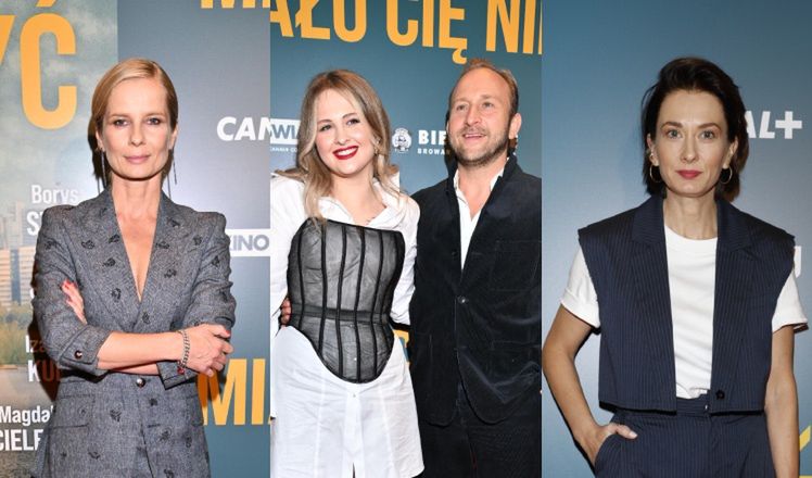 Garstka gwiazd na premierze filmu "Miało Cię tu nie być": Borys Szyc z córką Sonią, elegancka Magdalena Cielecka (ZDJĘCIA)