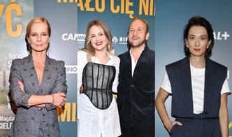 Garstka gwiazd na premierze filmu "Miało Cię tu nie być": Borys Szyc z córką Sonią, elegancka Magdalena Cielecka (ZDJĘCIA)