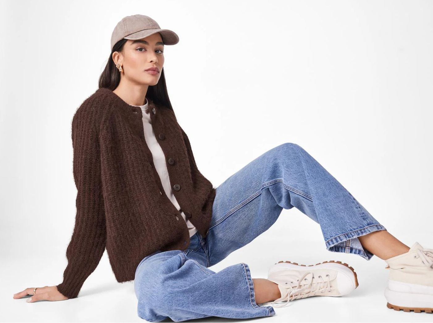 Czekoladowy kardigan Lidl 