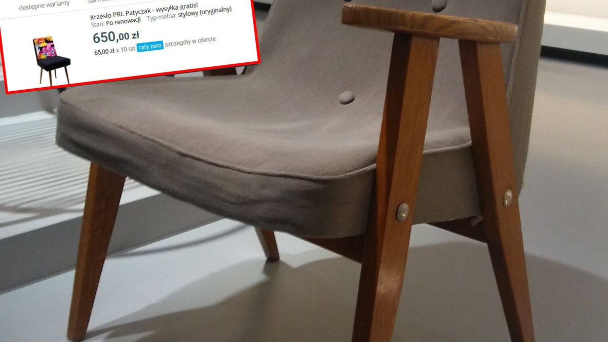 Niektóre meble z PRL-u to prawdziwy rarytas. Można na nich nieźle zarobić. Na zdjęciu fotel 366.