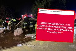 Dramatyczna wpis burmistrz Bystrzycy. "W 15 minut przeleje się tama"