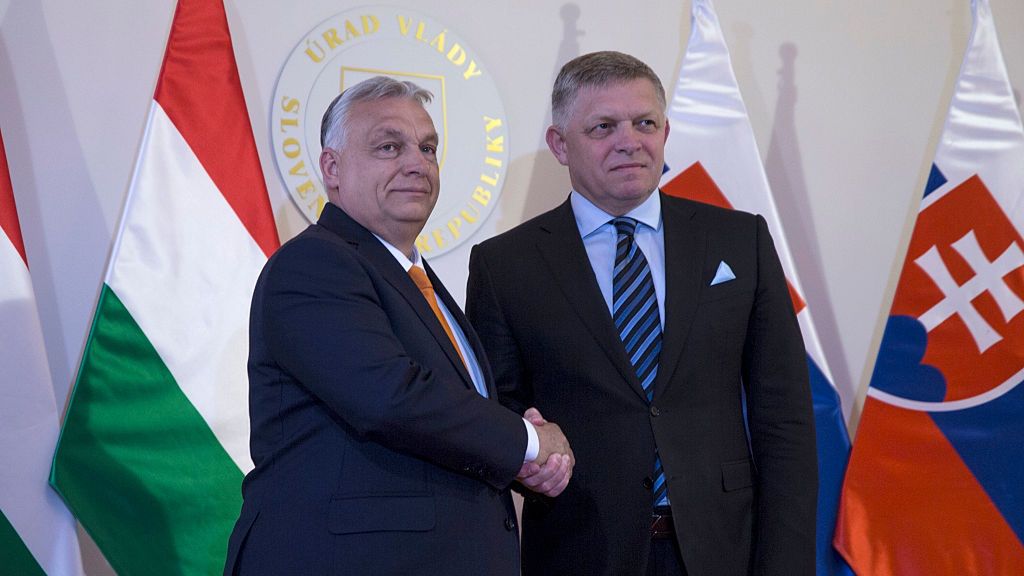 Premier Węgier Viktor Orban oraz premier Słowacji Robert Fico