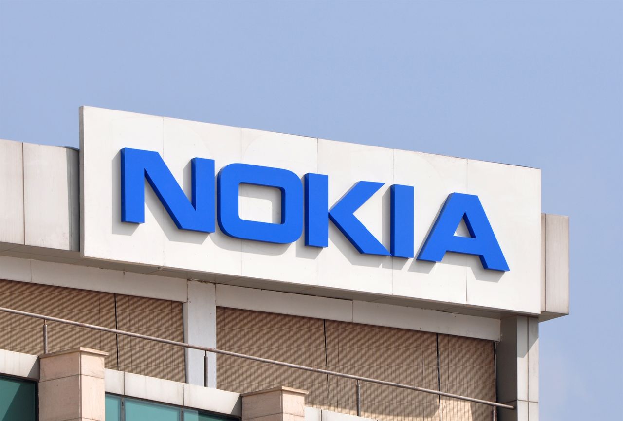 Logo Nokia na budynku, w którym pracował indyjski oddział firmy