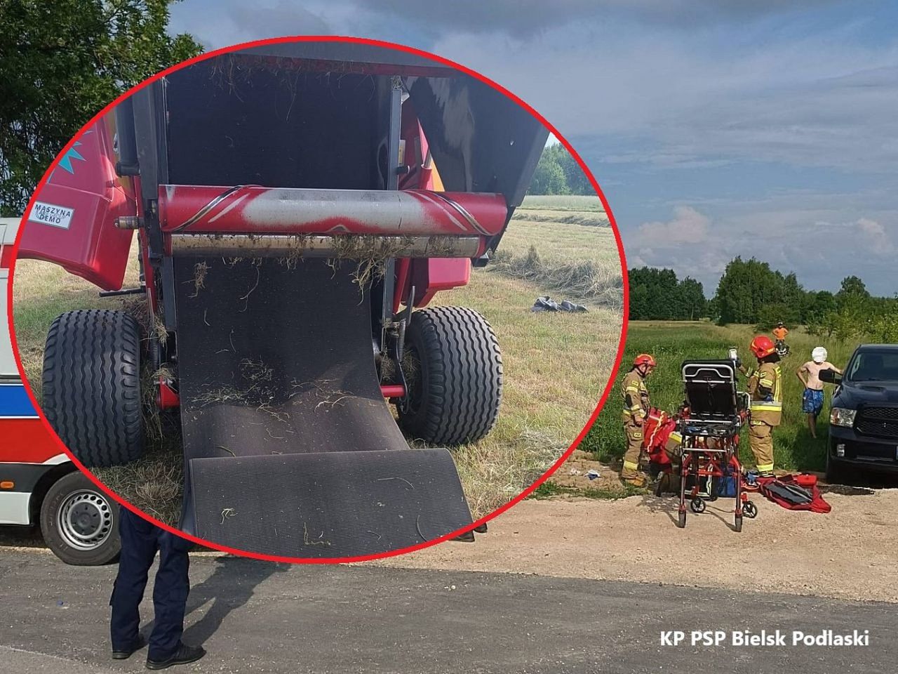 Wypadek podczas prac polowych w rejonie Bielska Podlaskiego