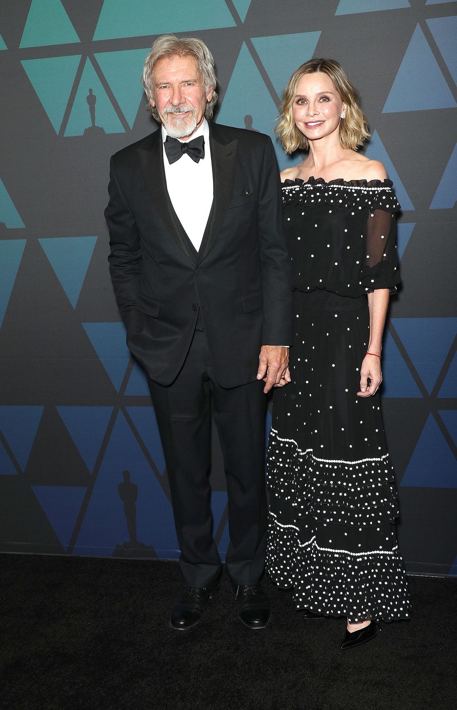 Calista Flockhart i Harrison Ford na Governors Awards w 2018 roku