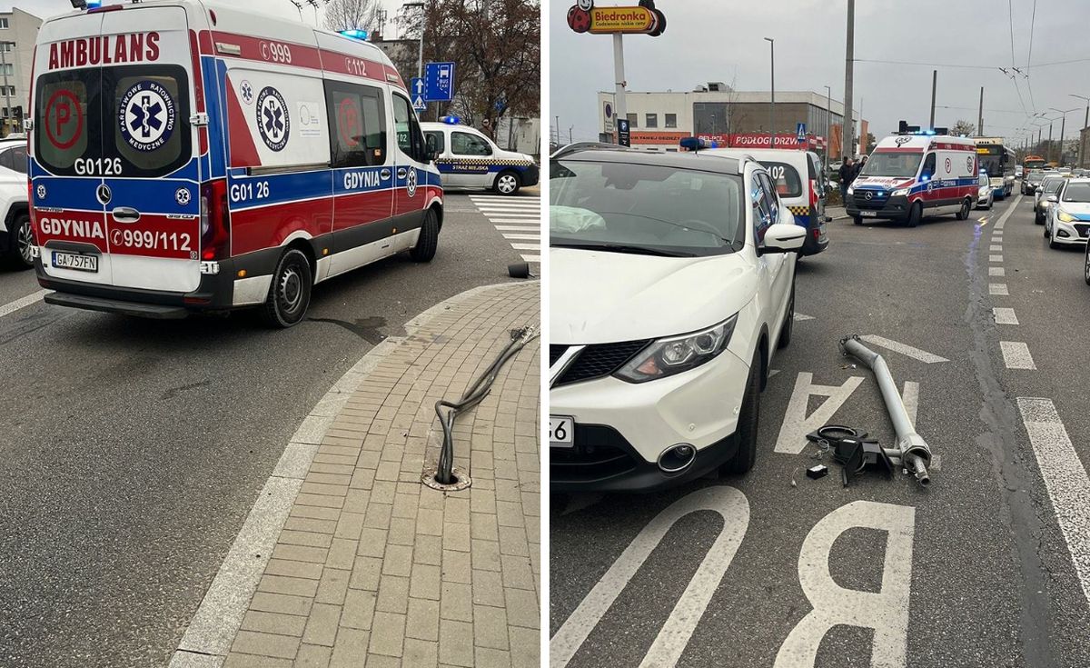 wypadek, potrącenie, policja Zasnął i wjechał na chodnik. Potrącił kobietę