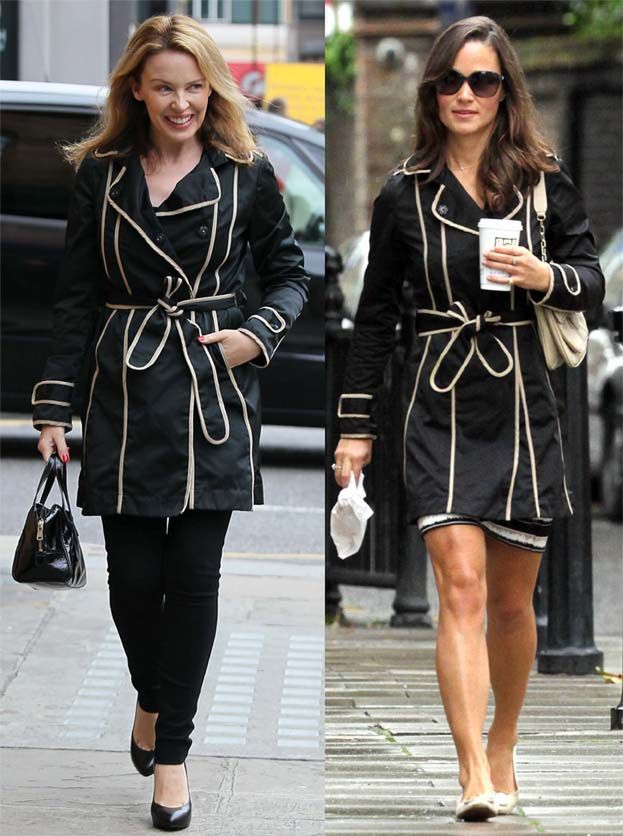 Kylie i Pippa w takim samym płaszczu!
