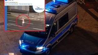 Półnagi "tancerz" na środku ulicy. Zaskakujące sceny w Gdańsku