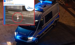 Półnagi "tancerz" na środku ulicy. Zaskakujące sceny w Gdańsku