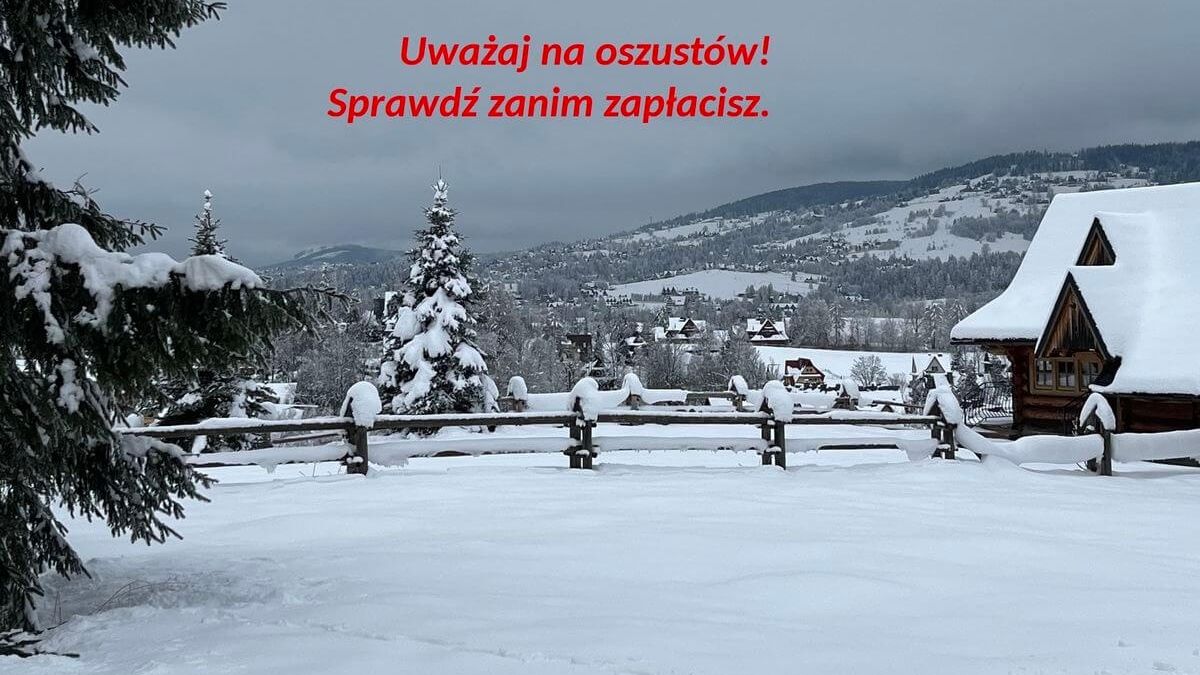 śnieg, domek w górach, widok na góry