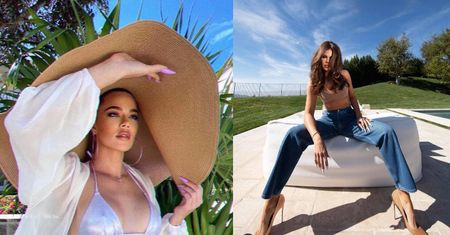 Internauci wyśmiewają DŁUGIE STOPY Khloe Kardashian. Celebrytka odpowiada: "Dzięki temu zdjęcie ma inny klimat" (FOTO)
